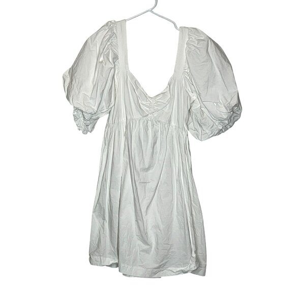 SHOWPO White Puff Sleeve Mini Dress Women Size 8 - Picture 2 of 9
